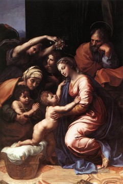 die Heilige Familie Renaissance Meister Raphael Ölgemälde